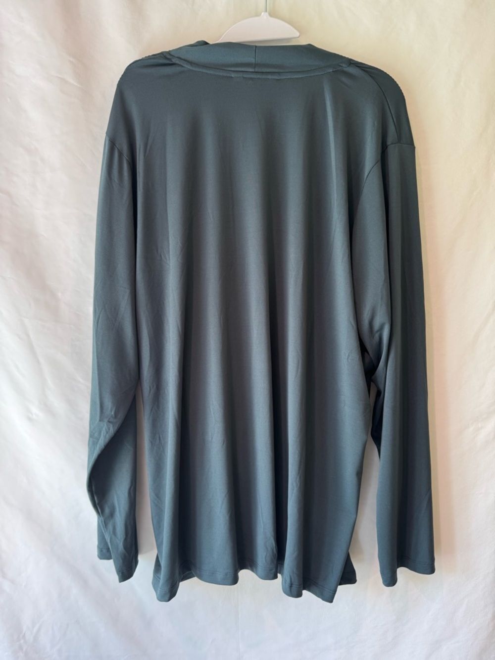 Nine West Dusty Teal Slate Wrap Blouse - Picture 3 of 4